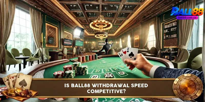 Comparison chart of Ball88 withdrawal speed vs industry average by payment method